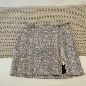 Free People snake skin mini skirt